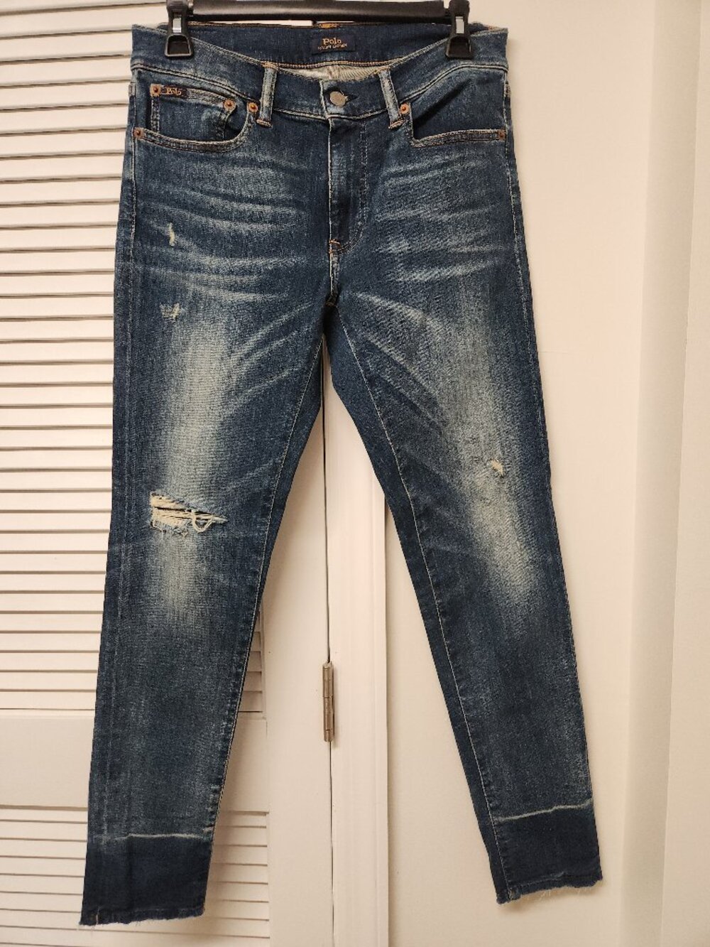 Polo Ralph Lauren Women’s Tompkins Jeans Size 28 Skinny Frayed Hem